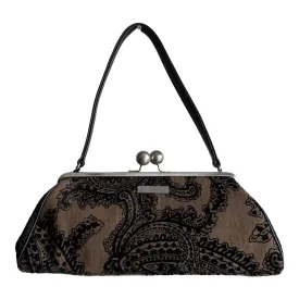 4090-SL Black/Brown Flocked Paisley