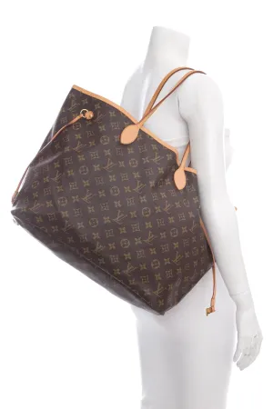 Louis Vuitton 2012  Brown Monogram Neverfull GM Tote