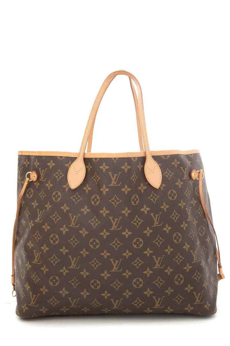 Louis Vuitton 2012  Brown Monogram Neverfull GM Tote