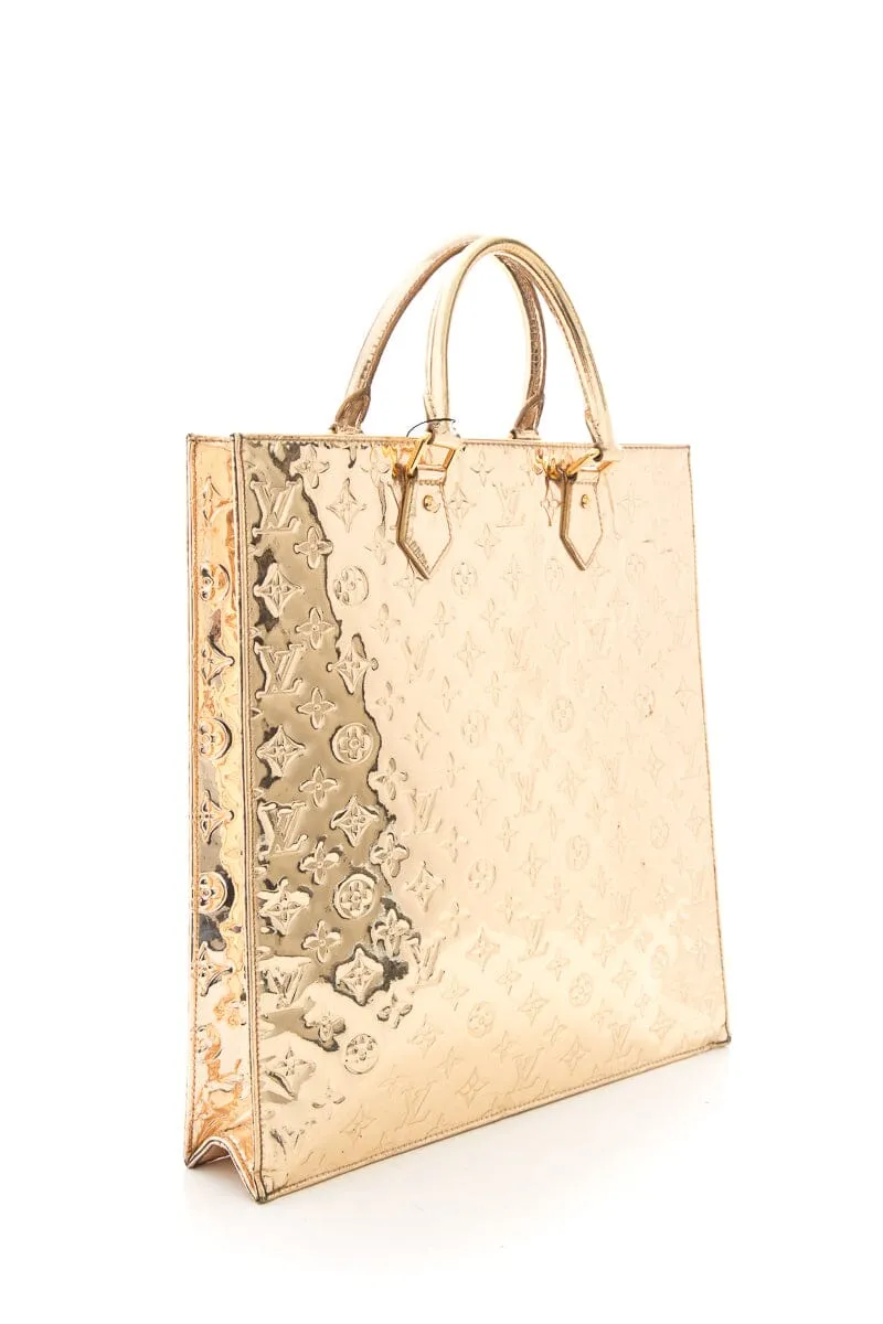 Louis Vuitton Gold Monogram Mirror PVC Top Handle Tote