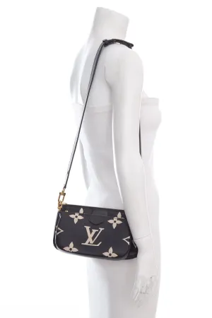 Louis Vuitton Multi Pochette Empreinte Black Leather Handbag