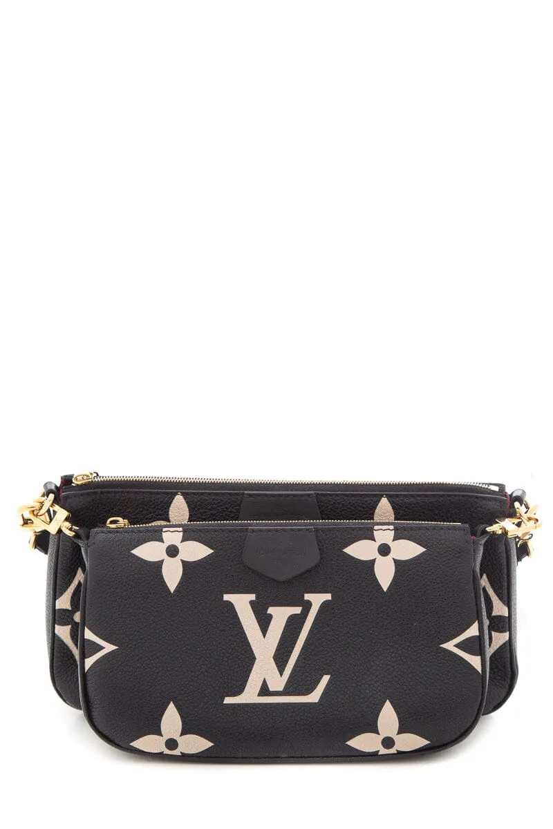 Louis Vuitton Multi Pochette Empreinte Black Leather Handbag