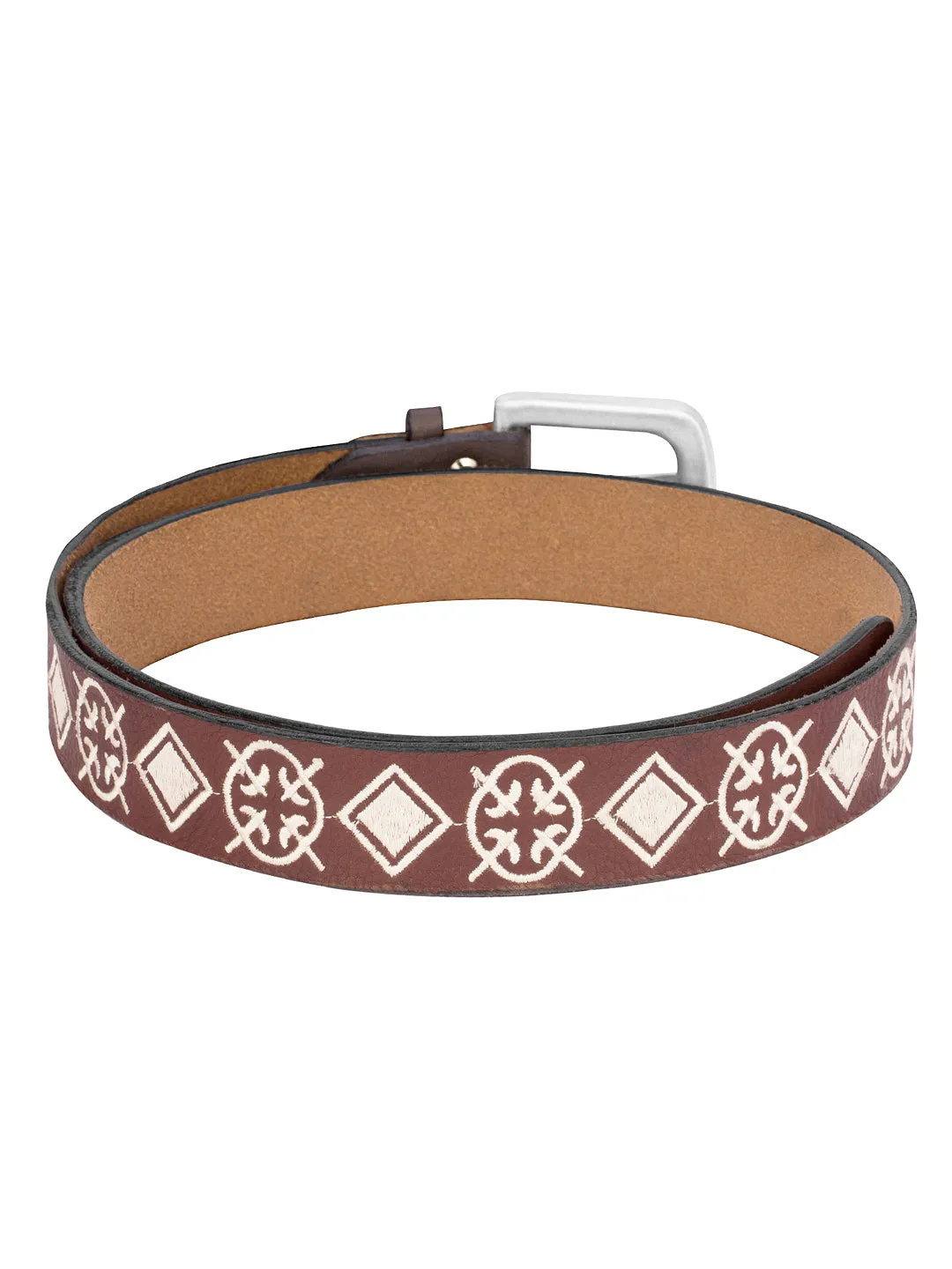 Men Brown Leather Belt