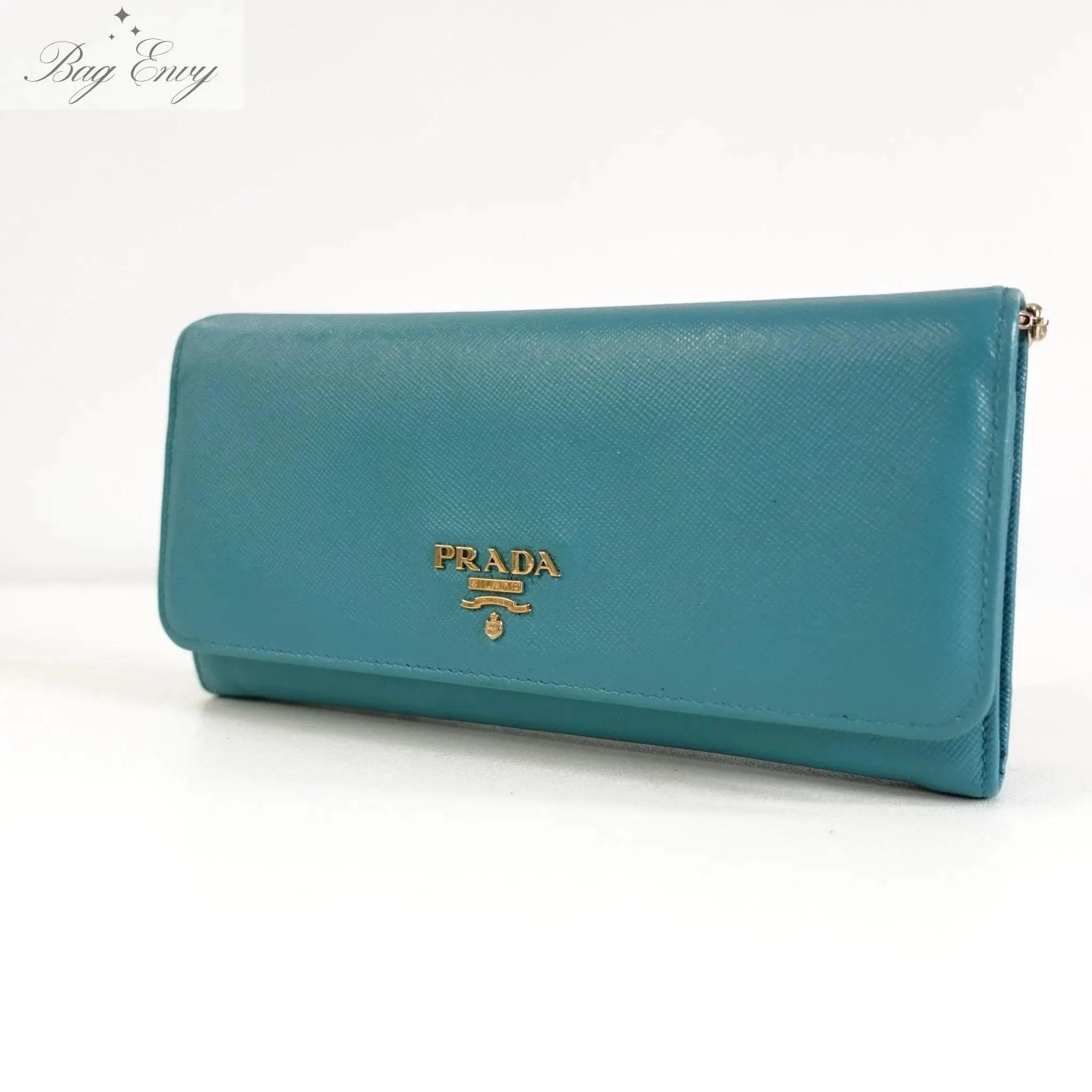 PRADA Saffiano Leather Wallet & Card Holder with Unbranded Chain