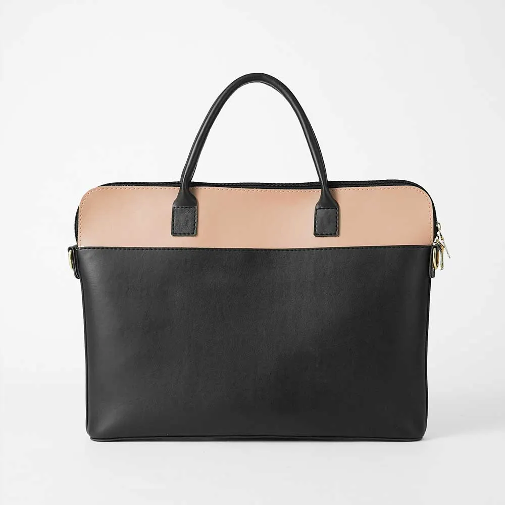 Sack Laptop Bag (Black & Peach)